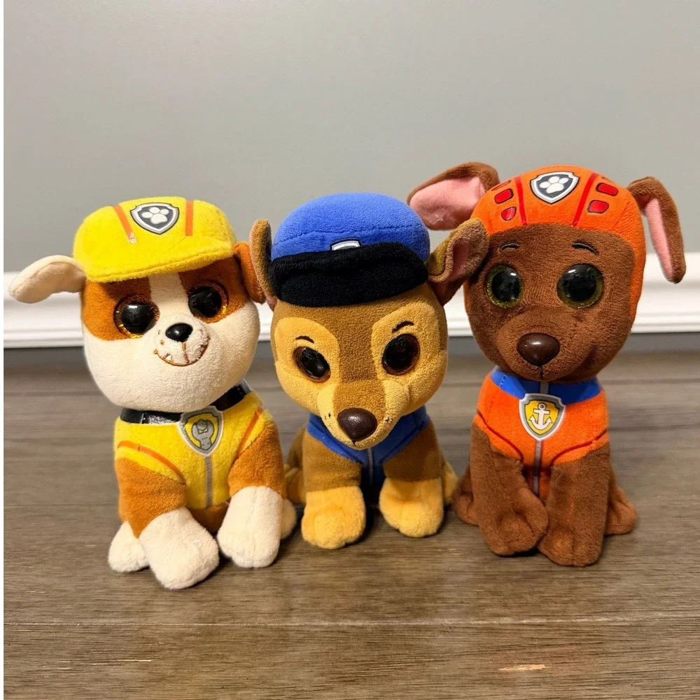 Ty Paw Patrol Beanie Boos Chase Rubble‎ Zuma Plush Set